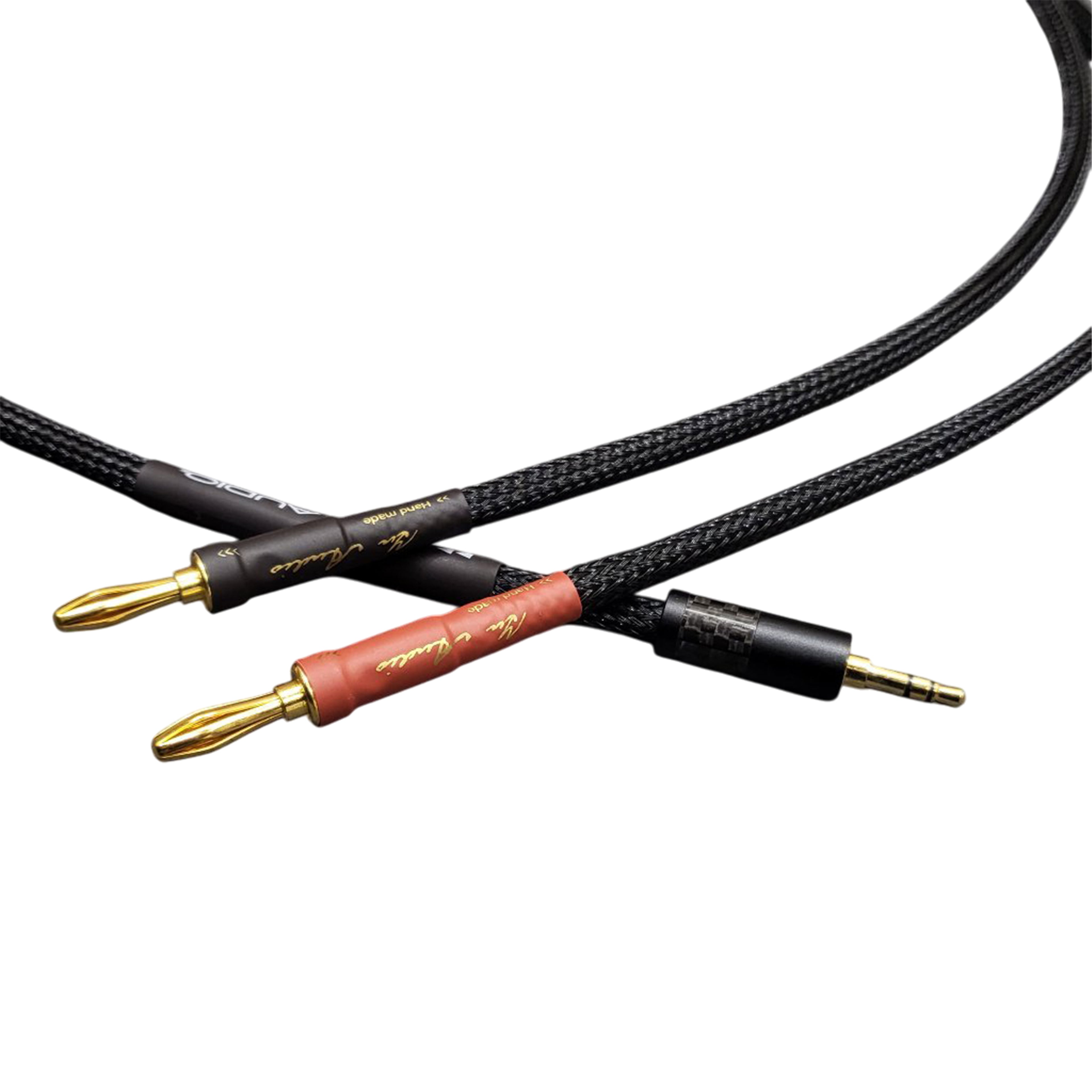 3.5mm公轉香蕉插 一分二訊號線